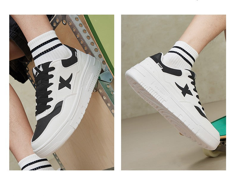 Tênis de Skate Xtep Masculino 2024 Verão Resistente ao Desgaste Sapatos de Skate Estáveis e Macios Tênis de Lazer ao Ar Livre 876319310029