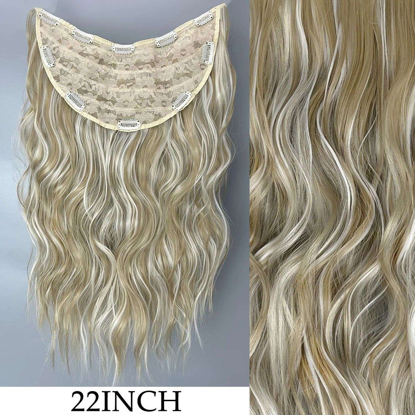 Cabelo Liso Comprido 16 Clipes 7 Pçs/Conjunto de Apliques de Cabelo Sintético Natural Loiro Preto Resistente ao Calor 2026