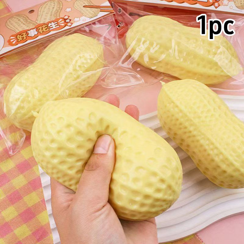 Fun Peanut Squishy Toy, Realistic Peanut Stress Relief & Decompression Fidget, Pinching Toy for Office Desk Relaxation and Gift