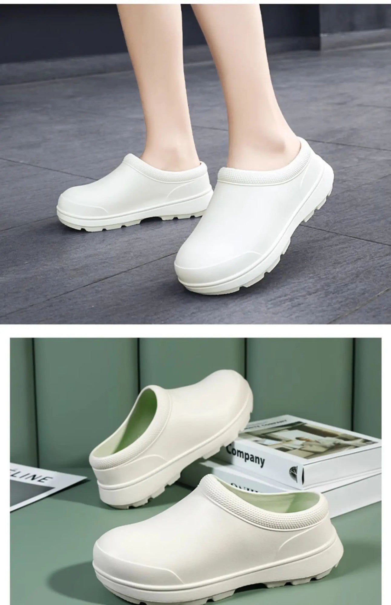 2025 New Style Men Women EVA Chef Shoes Non-slip Waterproof Oil-proof Shoes Comfortable Workers Slippers  Outdoor Fishing Shoes