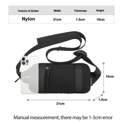 Chest Bag Pure Color Nylon Lightweight Sports Crossbody Bag Outdoor Fitness Running Waist Bag Cycling Fitn Phone Bag