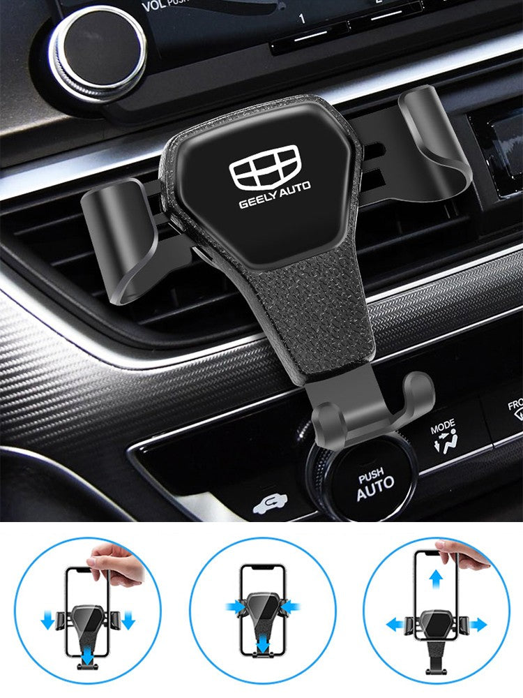 Gravity ABS Vehicle GPS Mobile Phone Holder Car Accessories For Geely Coolray Geometry C GX3 Emgrand EC7 LC Panda Tugella