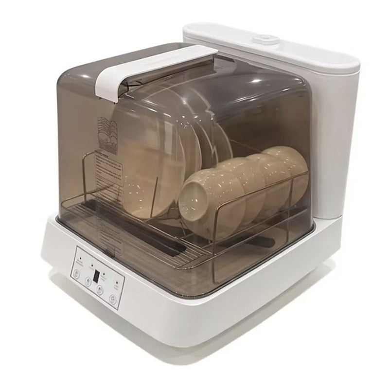 Transparent Household Countertop Mini Dishwasher, Portable Smart Automatic High-Temperature Dishwasher