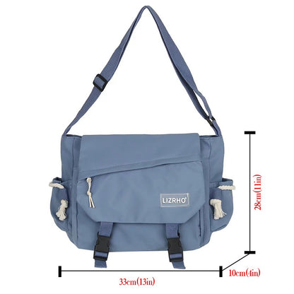 Women's Nylon Handheld One Shoulder Versatile Large Capacity Crossbody Bag Retro Work Travel Postman Bag