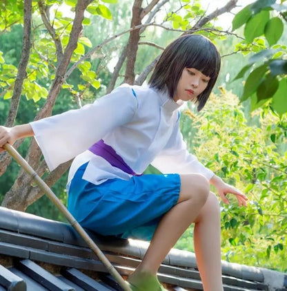 Anime Spirited Cosplay Suit wig Away Pink Kimono Takino Chihiro Show Kamikakushi Halloween Party Costumes for Women male