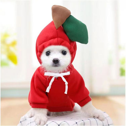 Moletom Fofo com Capuz para Cachorro Roupa Divertida de Frutas para Pets Capa Engraçada para Cães e Gatos com Chapéu Fantasia de Halloween para Cães e Gatos Moletom com Capuz para Filhotes e Gatos
