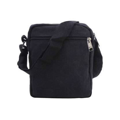 Multifunctional Men's Shoulder Bag Flap Solid Color Casual Messenger Canvas Travel Male Crossbody Bags