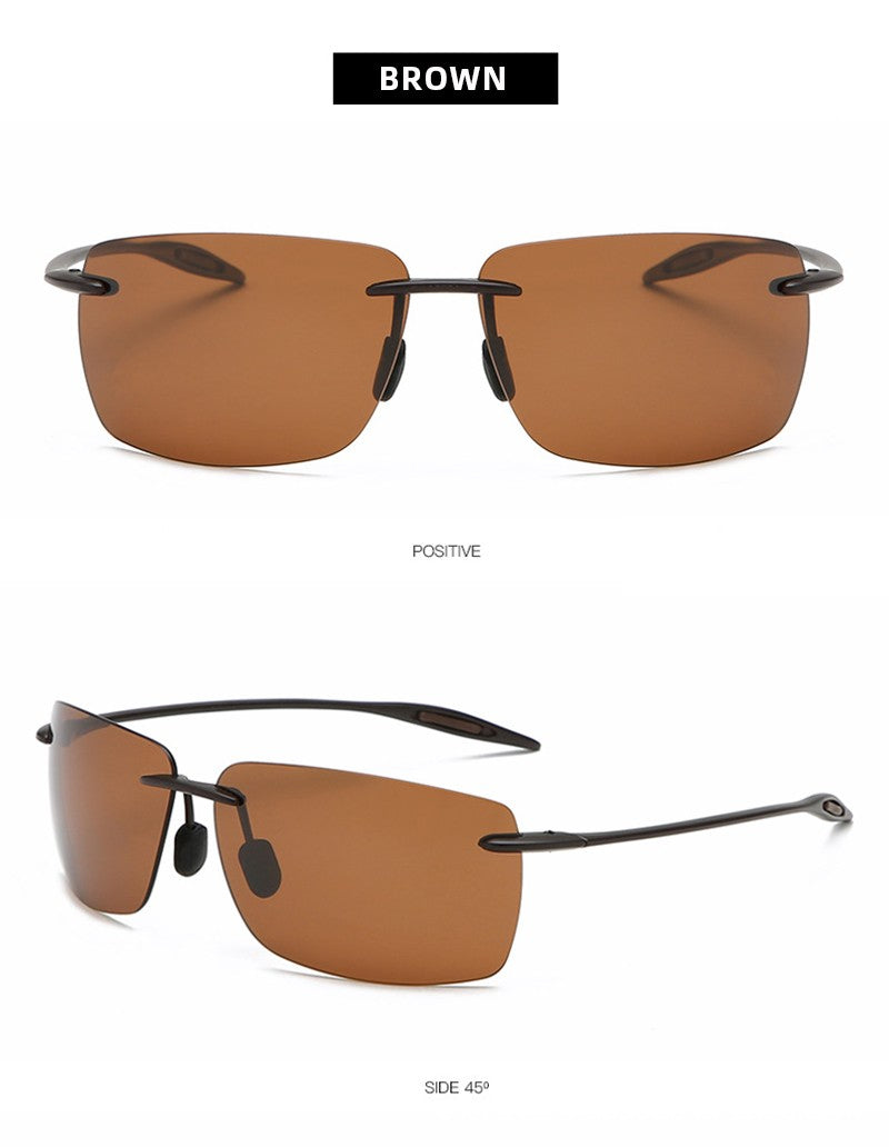 Óculos de Sol TR90 Ultraleves Masculino Feminino Sem Aro Driver Óculos de Sol para Dirigir Moda ao Ar Livre Pesca Caminhada Corrida Esportes
