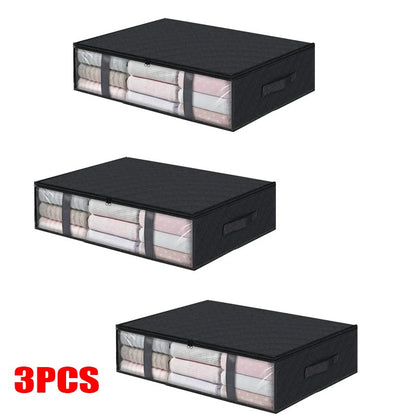 Under bed Storage Bag For Portable Foldable Quilt Bags Wardrobe Clothes Organizer Storage Box Dustproof Organizer Large Capacity