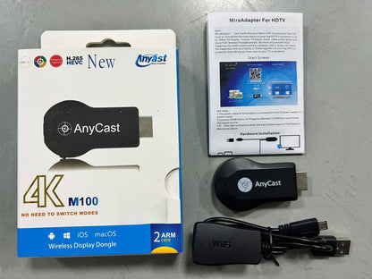 Novo M2 Plus Wireless HDMI WiFi Display 4K 1080P Compatível TV Dongle Receptor para DLNA Airplay Miracast para AnyCast para IOS