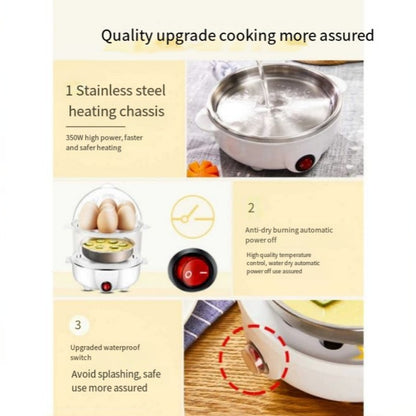 Panela Elétrica Cozedora de Ovos Máquina Rápida para Cozinhar Ovos, Escalfados, Mexidos e Omeletes com Desligamento Automático Eletrodoméstico de Cozinha