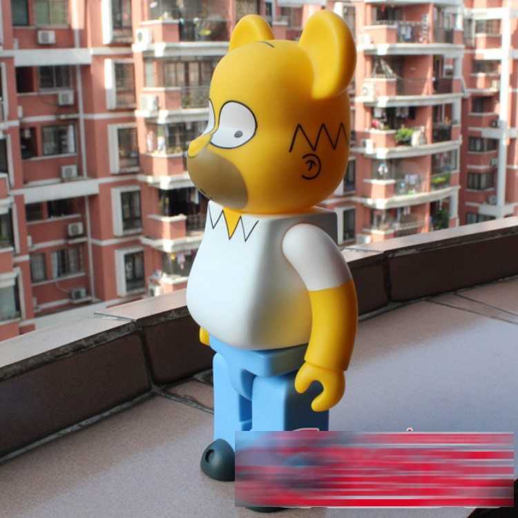 Urso Hot Sale brick Os Simpsons Pai 400% Tamanho Grande Boneco Decorativo 28cm Com Caixa de Varejo
