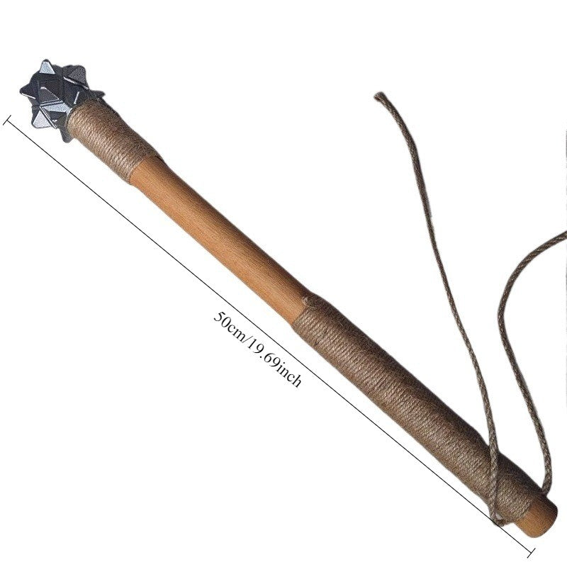 Martelo Retrô Portátil Multifuncional para Exterior, Autodefesa, Quebra-Vidros, Punho Antiderrapante, Ferramentas Manuais de Cabo Longo