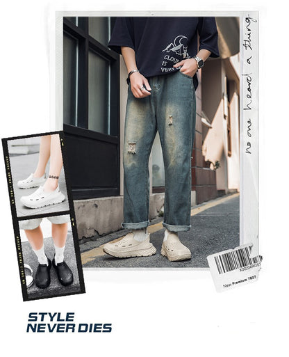 Summer Sandals Men Beach Slipper Platform Soft Sole Waterproof Anti-Slip Sandals Water Shoes Outdoor Sport Hollow out Men Shoes