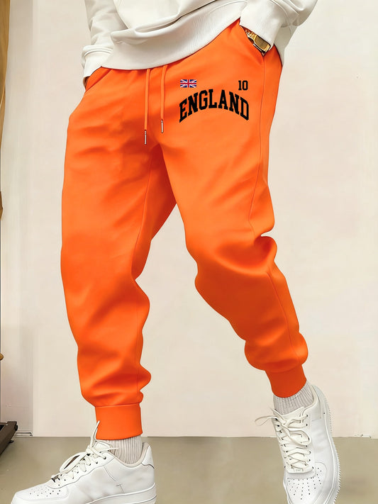England Letter Uk Printed Male Sweatpant Trendy Trousers Casual Elastic Waist Pants Sports Drawstring Pant Autumn Britches