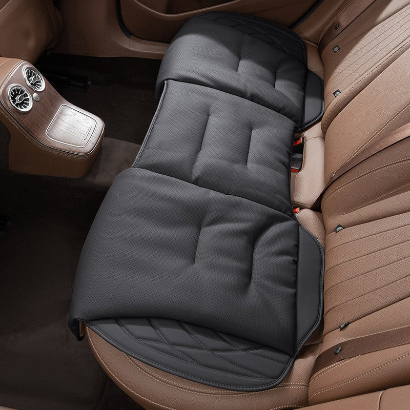 Nappa Leather Car Seat Cushion Rear Integrated Lumbar Support for All Seats Breathable Ventilated Comfort Auto Accessories