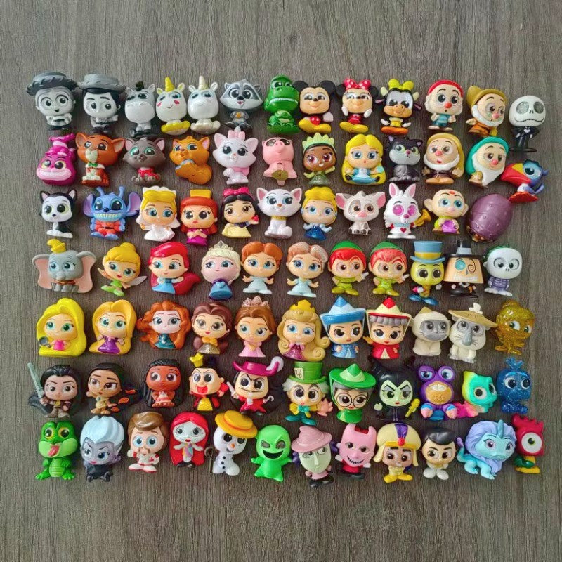 Genuine Disney Doorables Cartoon Figures Kawaii Mickey Mouse Princesa Anna Elsa Boneca de Olhos Grandes de Vidro Série Modelo Brinquedos Presentes Infantis