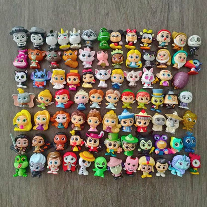 Genuine Disney Doorables Cartoon Figures Kawaii Mickey Mouse Princesa Anna Elsa Boneca de Olhos Grandes de Vidro Série Modelo Brinquedos Presentes Infantis