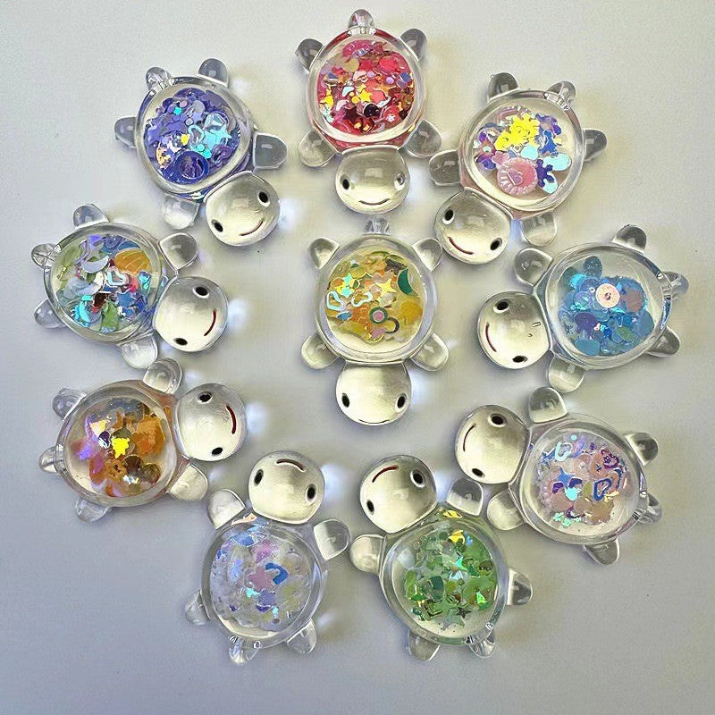 10-50pcs 2025Party Favors Mini Luminous Transparent Turtle Cute Cream Glue Accessories Student Party Desktop Decoration Toys