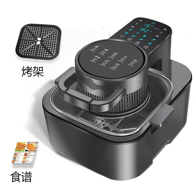 Large-capacity visual air fryer household new multi-function automatic intelligent oil-free oven integrated electric fryer