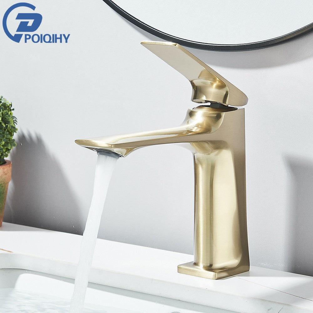 Black Bathroom Faucet Deck Mounted Bathroom Sink Mixer Tap Single Lever Basin Sink Mixer Faucets Chrome/White/Grey/Brushed Gold