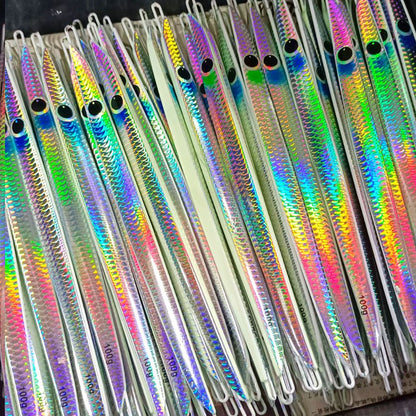 AS Fast JIg Lure Pesca Luminosa Jigs Velocidade de Queda Pescador 80g100g Isca Metálica Dura para Pesca Vertical em Barco Isca Que Afunda Pesca