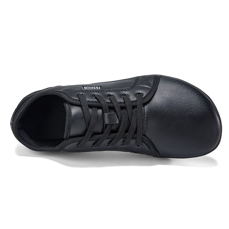 Oiaano Wide Toe Men Minimalist Shoes Comfortable Sneakers Leather Casual Shoes Black Slip On Leisure Loafers Drive Office