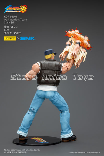 Original JOYTOY 1/18 Action Figure SNK KOF'98UM Ikari Warriors Team Leona Heidern/Ralf Jones/Clark Still Modelo de Brinquedo