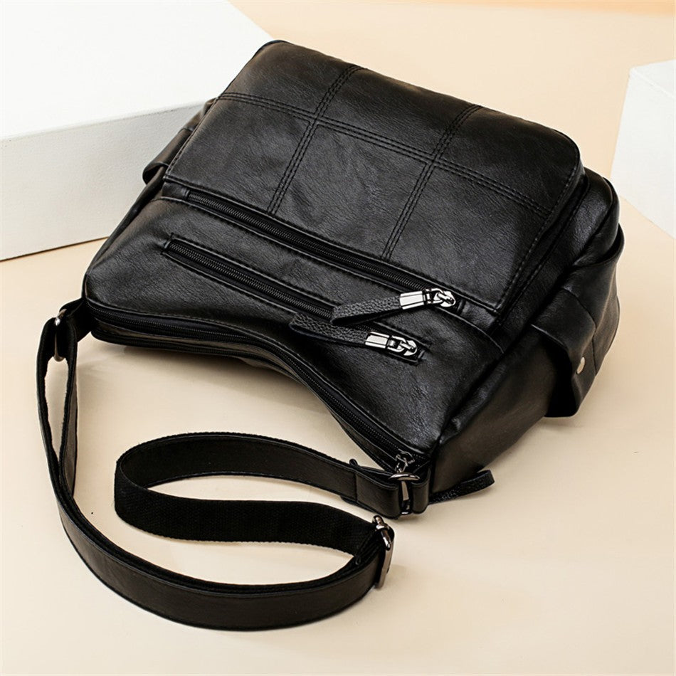 2 Layers Genuine Brand Leather Shoulder Messenger Luxury Handbags Women Bags Designer High Quality Crossbody Bags for Women Sac