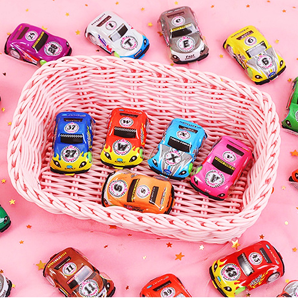 12Pcs Mini Colorful Pull Back Car Game Kids Birthday Party Small Gift Giveaway Toy Pinata Filler Classroom Prize Boys Girls Gift