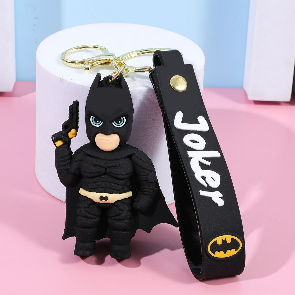 Anime Harley Quinn desenho animado Marvel Batman Coringa imagem boneca bolsa chaveiro pingente fofo Mulher Maravilha acessórios para carro chaveiro