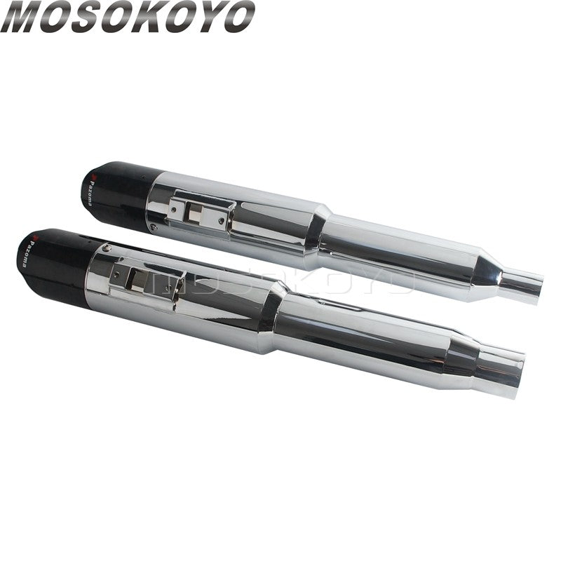Exhaust System Slip-On Motorcycle Muffler Exhaust Pipe Carbon Fiber For Harley Touring Electra Road Street Glide Road King 17-up