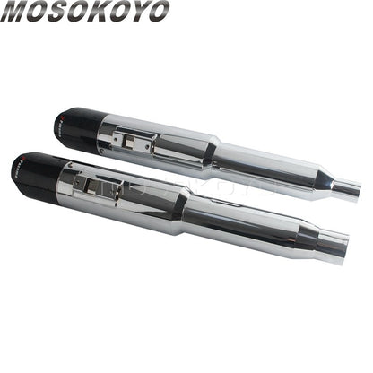 Exhaust System Slip-On Motorcycle Muffler Exhaust Pipe Carbon Fiber For Harley Touring Electra Road Street Glide Road King 17-up