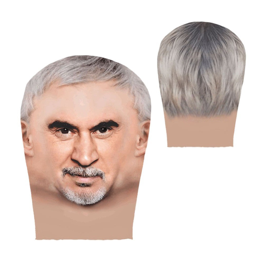 COS Double-sided Printing 3D Full Face Mask Sunscreen Funny Elastic Mesh Mask Party Props Headgear Balaclava Hood