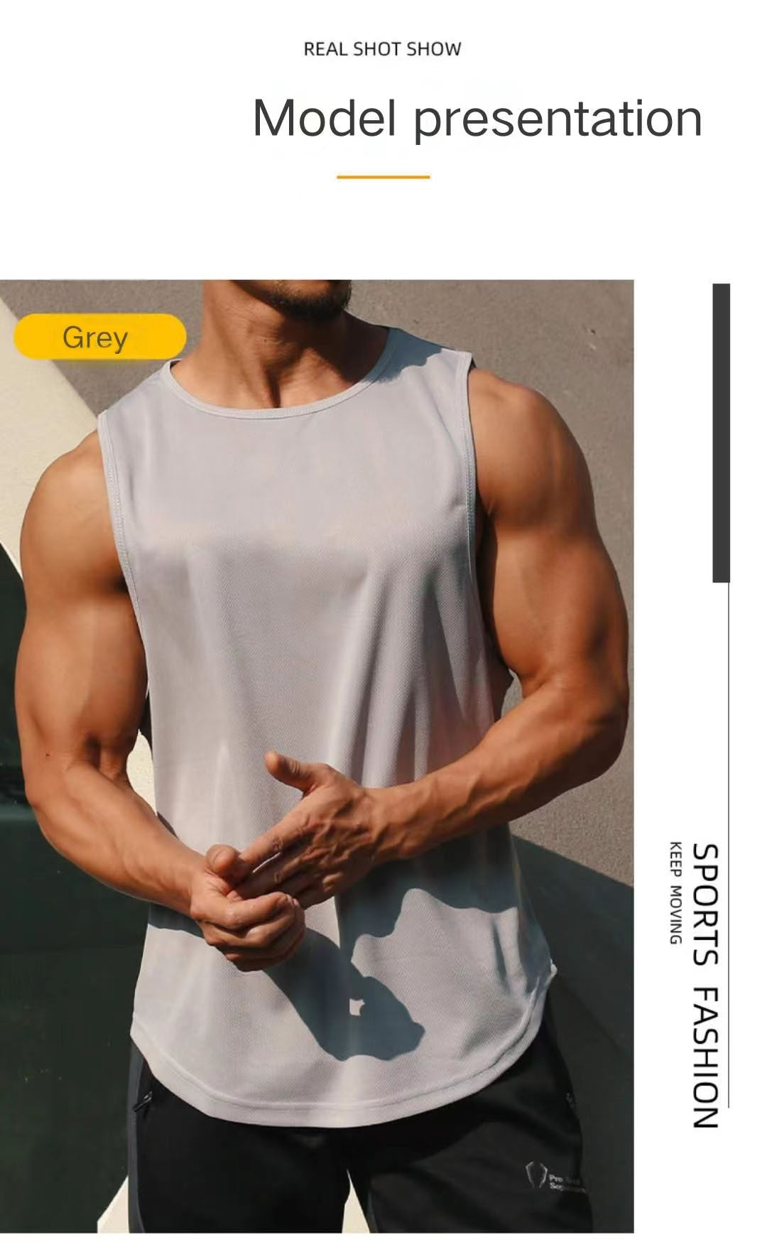 Summer Men's Gym Tank Top Fitness Training Clothing Quick-drying Loose Bodybuilding Sleeveless Shirt Men Fashion Basketball Vest