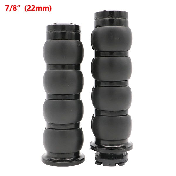 1" 25mm & 7/8'' 22mm Billet Rubber Flame Spike Hand Grips For Harley Honda Kawasaki Suzuki Yamaha  Bikes Cruiser Chopper Custom