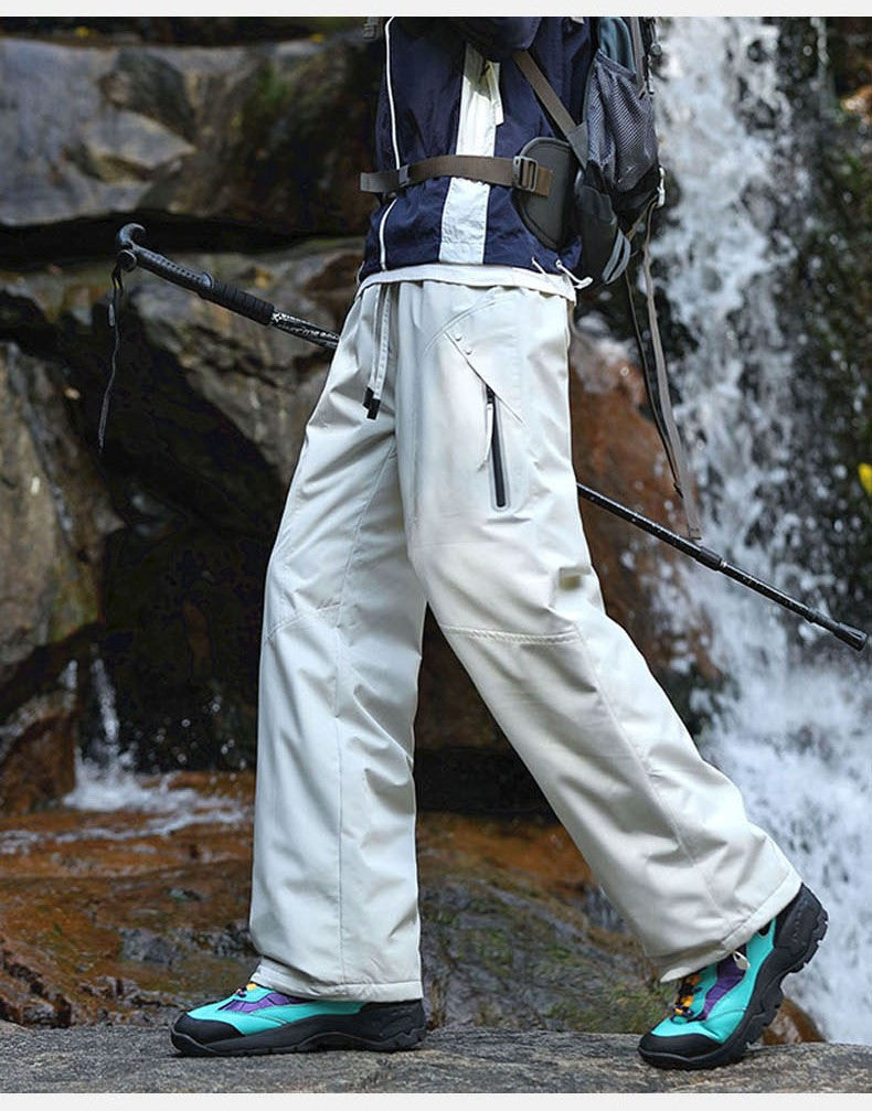 Calças de Caminhada Masculinas Inverno Quente Impermeáveis Corta-vento Refletivas para Escalada Acolchoadas Grossas para Camping Esqui Trekking Esportivas