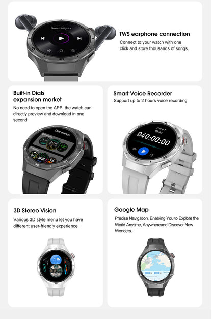 2025 New For HUAWEI GT 5 Pro 32Gb Memory SmartWatch AGPS Beidou Navigation Sapphire Screen HD Video Bluetooth Call SmartBracelet
