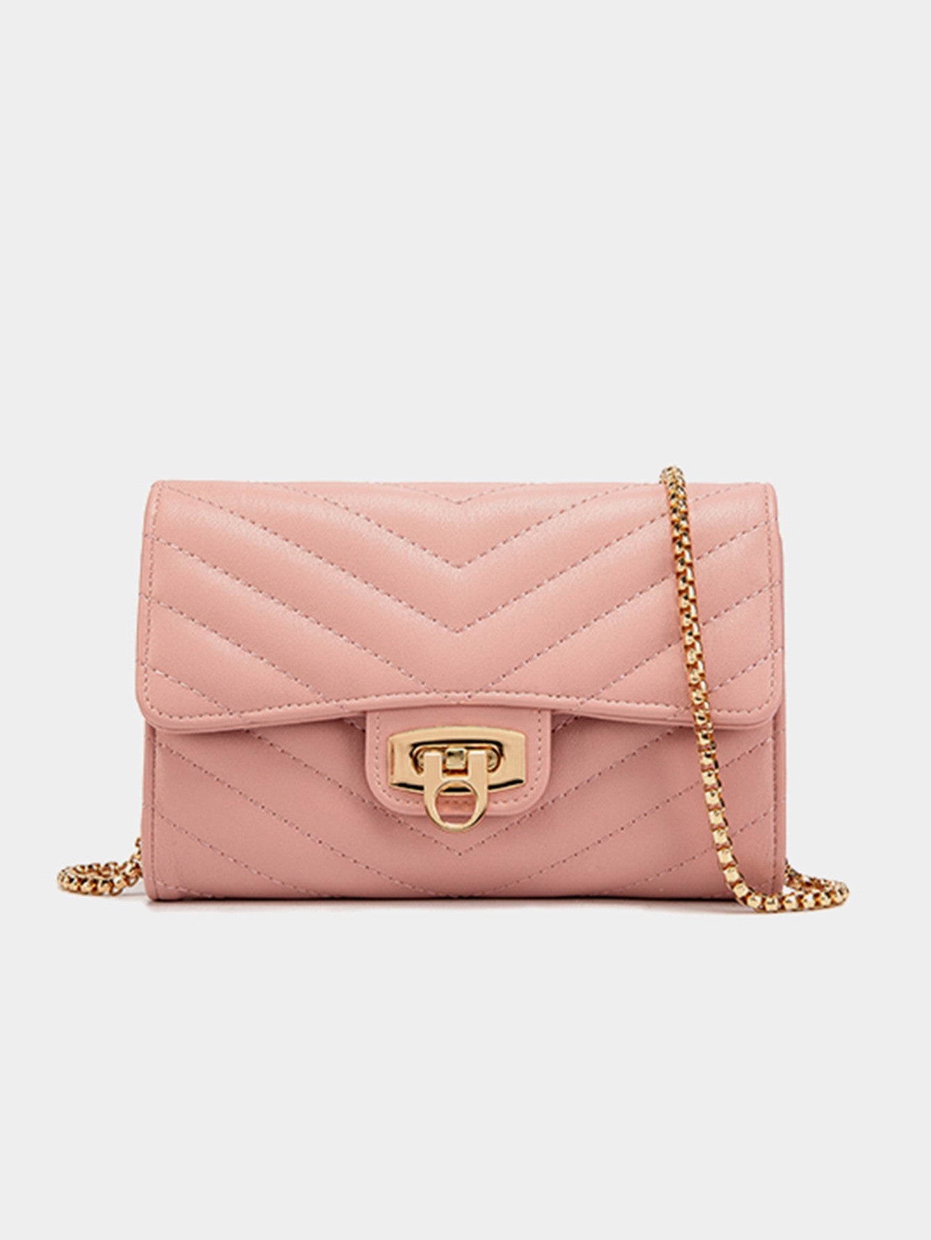 Stylish women's quilted handbag/wallet highquality PU leather crossbody bag casual portable versatile women's clutch