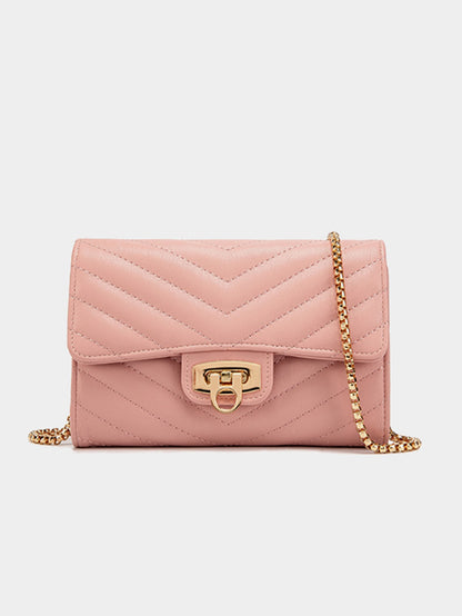 Stylish women's quilted handbag/wallet highquality PU leather crossbody bag casual portable versatile women's clutch