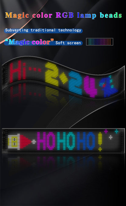 LED Matrix Pixel LED Display Screen Message Scrolling Sign Board Soft Flexible Advertising Light For Store Car Truck Devil Eye