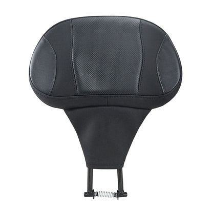 Almofada Encosto de Piloto Ajustável para Motocicleta com Suporte de Montagem para Harley Touring CVO Road King Electra Street Glide FLTRX 09-24