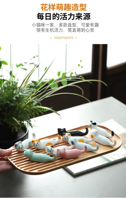 5 peças Kawaii Gato Suporte para Hashi Cerâmica Descanso de Hashi para Casa Restaurante Acessórios de Mesa Suprimentos Apoio de Hashi
