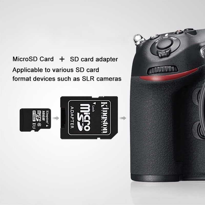 Cartão de Memória Kingston 128GB 256GB MicroSD TF 64GB U1 V30 A1 MicroSD SDCS2 100Mb Velocidade de Leitura Classe 10 Flash Micro Card para Celular
