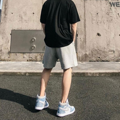 Men's Gym Training Basketball Shorts Loose Fit Mid Calf 3 4 Length Quick Dry Breathable Hiphop Streetwear Casual Workout Running