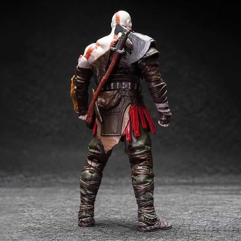 Modelo Kratos God Of War Ragnarok Figuras Jogo Action Figure Brinquedos Anime 15cm Estatueta Colecionável Boneco Articulado Presente para Exposição