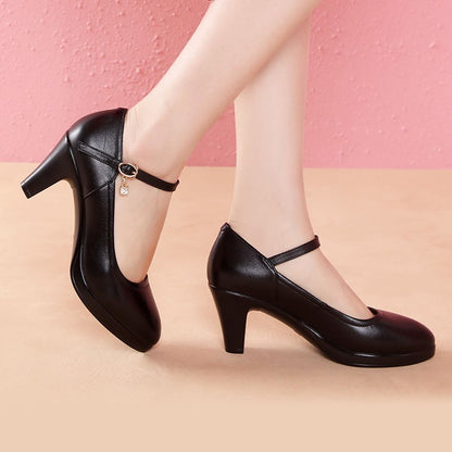 Salto Alto Feminino, Sapatos Femininos de Luxo para Festa Salto Médio 35-41