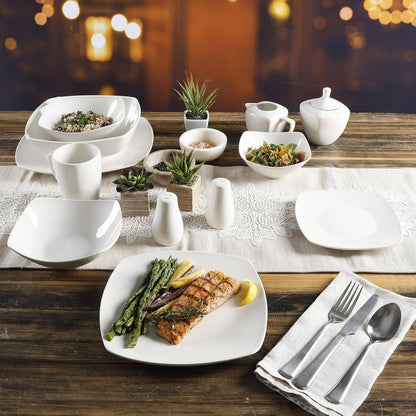 Zen Buffetware 39 Piece Dinnerware Set , White
