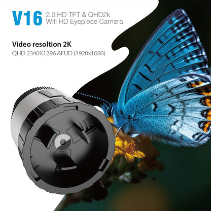 Câmera Ocular Eletrônica Wifi Digital 2,0 Polegadas TFT Foto Vídeo Ocular Ótico Gravador Telescópio para Observação de Pássaros