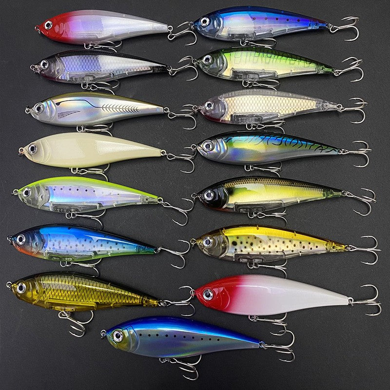 Iscas de Pesca Lápis 130mm 48g para Pesca em Água Salgada, Truta, Pesca Artificial, Twitchbait Rígido, Wobblers Flutuantes 3D para Pesca com Twitch